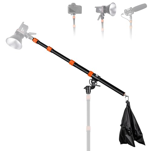 Extension Boom Arm, 21.2"-64" Adjustable Telescoping Arm for Light Stand at Amazon