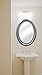 MCS Beaded Oval Wall Mirror, 22.5 x 29.5 Inch, Brushed Nickel