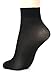 ililily 5 pairs 20D Sheer ankle high tights hosiery socks (tights-011-3),Black,One Size