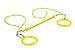 Standard Trapeze Bar with Rings | Yellow | Compatible with Most Playsets | Easy to Install | 115lb Capacity | Swing Hangers Not Included | DIY Swingset Accessory | Backyard Playground Accessories