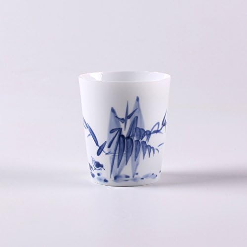 Ceramic Tea cup for Loose Leaf Tea (140ml/4.8 oz, Blue Bamboo)