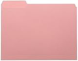 Smead Interior File Folder, 1/3-Cut Tab, Letter Size, Pink, 100 per Box (10263)