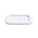 Amazon Basics Padded Pet & Dog Bolster Bed, White, 22 x 15 inches