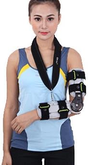 Elbow Support Brace Orthotics, YK Care® Medical Adjustable Arm Elbow Support Arm Sling Rehabilitation Equipment with Fixed Gear (Left arm)