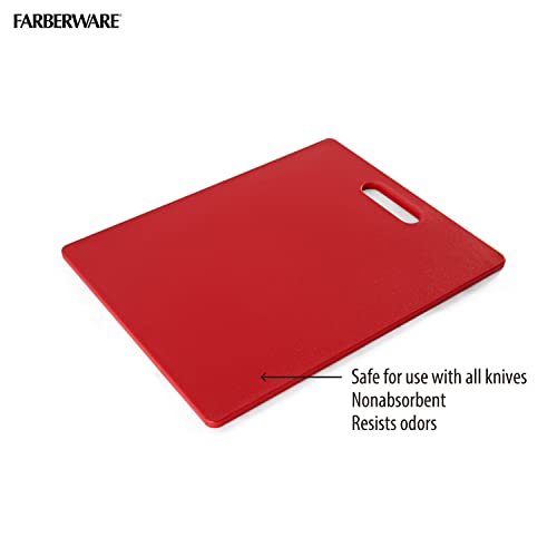 Farberware Large Plastic Cutting Board, Dishwasher Safe Poly Chopping
