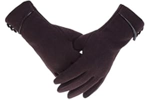 PLCPDM Winter Gloves for Girl Women for Warm Soft Fleece Windproof Thermal for Driving Running Cycling Texting