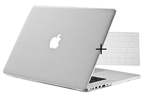 Kuzy - 2in1 Retina 13-Inch CLEAR Crystal Hard Case and Keyboard Cover for Apple MacBook Pro 13.3" with Retina Display Models: A1502 and A1425 (NEWEST VERSION) - CLEAR