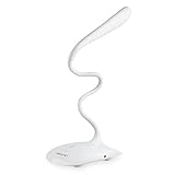 Hapurs Desk Reading Lamp Torch, Portable Flexible Eye-friendly Neck LED Light with 3 level adjustable Brightness book light, Rechargeable Lithium Battery USB LED Book Light Camping Lamp.