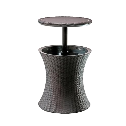 Keter Pacific Cool Bar Outdoor Patio Furniture and Hot Tub Side Table...