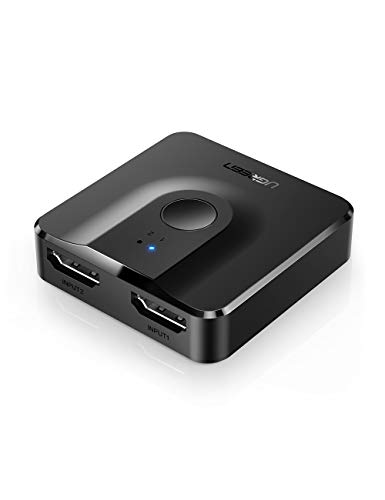 Switch HDMI 4K 60Hz 2 Entrées 1 Sortie Commutateur HDMI 2K 1080P 120Hz 3D HDR CEC Dolby Atmos Compatible avec PC PS5 PS4 Switch 2 Xbox One 360 Chromecast TV Box Moniteur Projecteur VR (Noir)