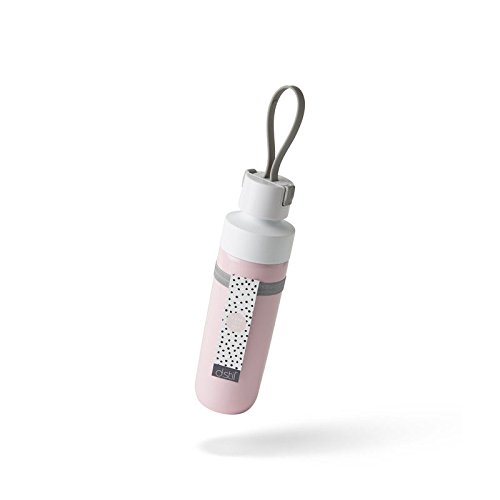 d.stil 28 oz. Stainless Steel Easy-Infuse Active Lifestyle Reusable Water Bottle in Petal Pink/Cotton White/Cool Gray