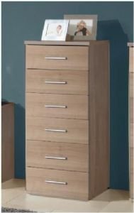 Venice Oak Effect Narrow Chest Of Drawers Amazon Co Uk Kitchen