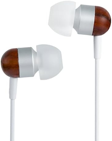 Earond Wooden Earphones Earbuds in Ear Headphones (White)