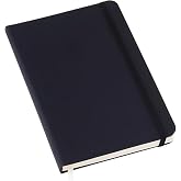 Caderno Sem Pauta A6 Caderneta de Bolso 80 Folhas 10x15 Capa Dura com Elástico Preto