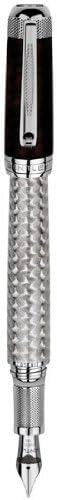 Tibaldi Mulsanne Silver Fountain Pen Dark Stained Vavona