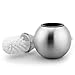 Uten Toilet Brush - Modern Ball Shape Holder Design | Anti-Splash and Stainless Steel Base
