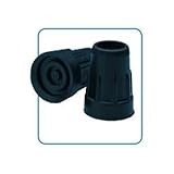 Carex Cane Tips, Black, Fits Most 1 Inch Cane Shafts, 2 Cane Tips Each (Pack of 2)