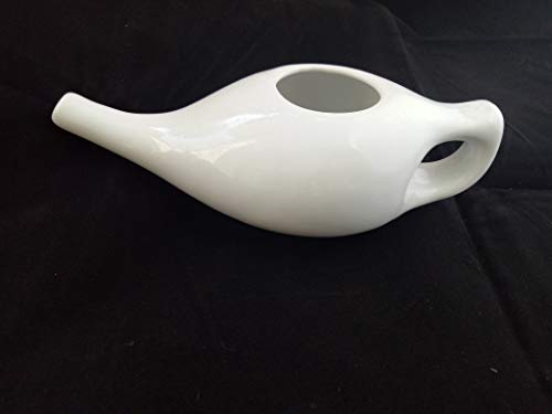Qimacplus Leak Proof Durable Ceramic Neti Pot Comfortable Grip | Microwave and Dishwasher Friendly Natural Treatment for… - Image 4