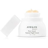 Ecco Bella Plant Based Restore Night Cream - Anti Aging Face Cream with Vitamin C, Vitamin E & Chamomile Oil for Firmer, Younger Skin - Night Moisturizer for Face, Unscented - 1.7 oz