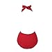 Brazilian High Waist Bikini Sexy Triangle Push Up One Piece Swimsuits in Women