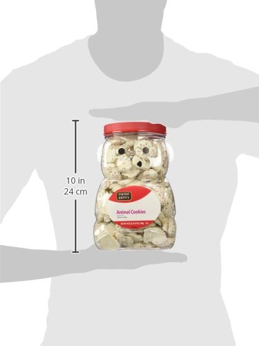 Market Pantry Frosted White Fudge Animal Cookie Jug 44 Ounce
