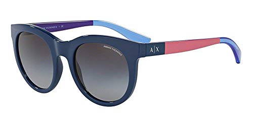 Armani Exchange AX4053S Sunglasses 81928G-51 - Blue Frame, Grey Gradient