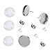30 Pcs Stainless Steel Stud Earring Cabochon Setting Post Cup Fit for 12mm,30 Pcs Glass Cabochons,60 Pcs Earring Backs (Fit 12 mm Cabochons) primary