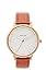 Nixon Kensington Leather Rose Gold/White/Saddle Casual Designer Women’s Watch (37mm. Rose Gold & White Face/Saddle Leather Band)