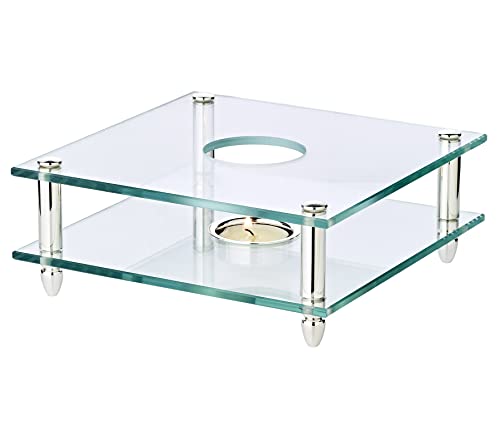 EDZARD Teapot Warmer Carmen (19 x 19 cm), Silver Plated, Glass Top