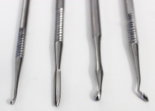 4Pc Double End Wax Carver Spatula Dental Tool Set Stainless Steel