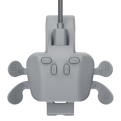 IWGAME Back Paddles for PS-5 Controller, Plug and Play Wired Connection, 4 Programmable Back Buttons, Support Combo/Remap/Turbo Functions, with PS-5/PC/MAC/Anadroid Platforms (Gray)