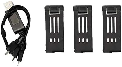 Vertily Universal Small Electronics and Accessories 1Cable + 3 x3.7V 850mAh Battery for Eachine E58/ S168/ JY019 RC Quadcopter Drone