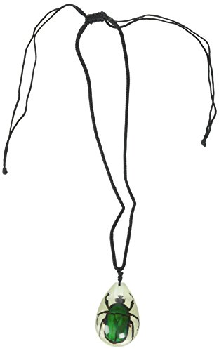 REALBUG Green Chafer Beetle Necklace, Glow in the Dark, Large