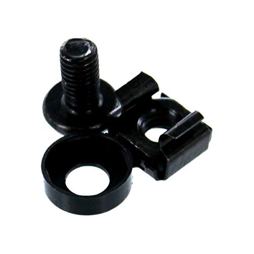 NavePoint 500 Pack Lot - M6 Rack Mount Cage Nuts & Screws w/Washers - Square Clips Server