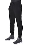 CH Mens Active Fleece Jogger Pants Casual Urban Harem Slim Fit Elastic (2X-Large, CHJ001-Black)