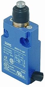 SUNS International SN3111-SP-B1 Rubber Boot Plunger Compact Limit Switch w/ 1m Cable (Bottom Exit)