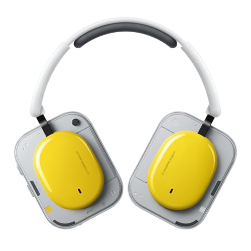 Headphone (a) Auriculares de Diadema Inalámbricos con Cancelación Activa de Ruido, hasta 135h de Batería, Hi-Res, Audio Espacial, Controles Táctiles– Amarillo