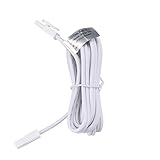 GetInLight Connecting Cable for Puck Light IN-0107 & IN-0105 Series, Under Cabinet Lighting IN-0108 & IN-0109 Series, 2-Conductor, 2-Conductor, White Color, 60-inch, JC2-60-WH
