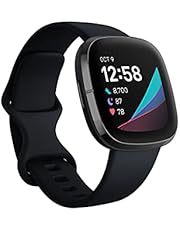 Fitbit Sense Advanced Smartwatch with Tools for Heart Health, Stress Management & Skin Temperature Trends, Carbon/Graphite, One Size (S & L Bands Included)