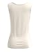 ALL FOR YOU Women's Ruched Sleeveless Blouse Stretch Tank Top Ivory XXX-Large