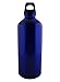 Kitchsmart Aluminum Water Bottle with Plastic Screw Lid Looped on the Top, Midnight Blue, 20oz