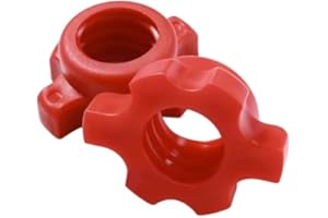 2pcs Anti Slip Secure Dumbbell Nuts, Red Spinlock Collar Screw for Enhanced Weightlifting and Fitness, Dumbbell Accessory