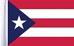 Pro Pad FLG-PR Sleeved 6" x 9" Motorcycle Flag with 1/2" Sleeve, Puerto Rico, Fits 3/8" Flag Mount Poles, Made in the USA