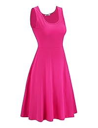 Styleword, vestido casual, de verano, sin mangas, para mujer, con algodón