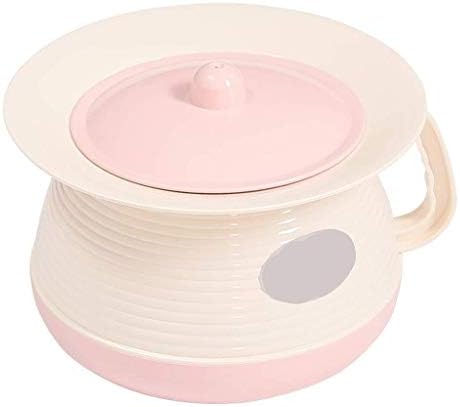 Lszdp Negozio お値打ち価格で 蓋のトイレおしっこバケット家庭用トイレが臭いを防ぐためにポータブルトイレを座り屋内尿バケツ Color Pink