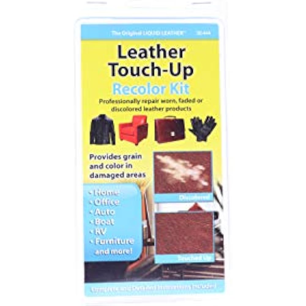 Liquid Leather Touch Up Recolor Repair Kit Vinyl Jackets Car Seat