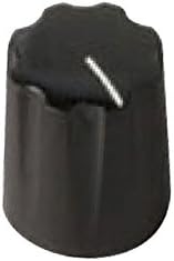 Knob, Round Shaft, 6.35 mm, Phenolic, Round Knurled with Indicator Line, 12.7 mm, 1900 Series