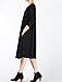 Mordenmiss Women's New Fall Round Neck Large Hem Pullover Dress (Black) One Size