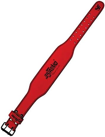 ESTREMO Weightlifting Belt - Genuine Leather 4 inches Wide Back Support Belt. Adjustable with Steel Buckle. Ideal for Gym and Lifting. Lower Back Support for Men and Women