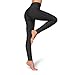 Occffy High Waist Out Pocket Yoga Pants for Women Tummy Control Workout Clothes Ladies Leggings (Black, L)